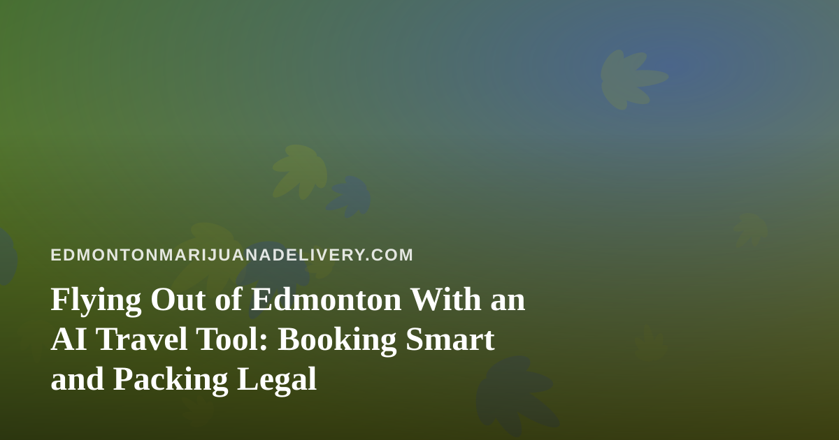 Flying Out of Edmonton With an AI Travel Tool: Booking Smart and Packing Legal